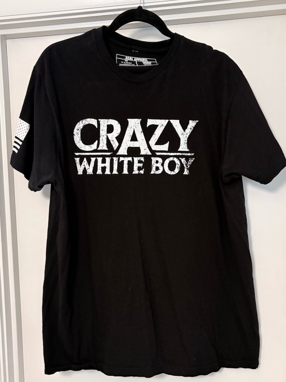 Crazy White Boy Graphic Tee - Black (Unknown Brand)